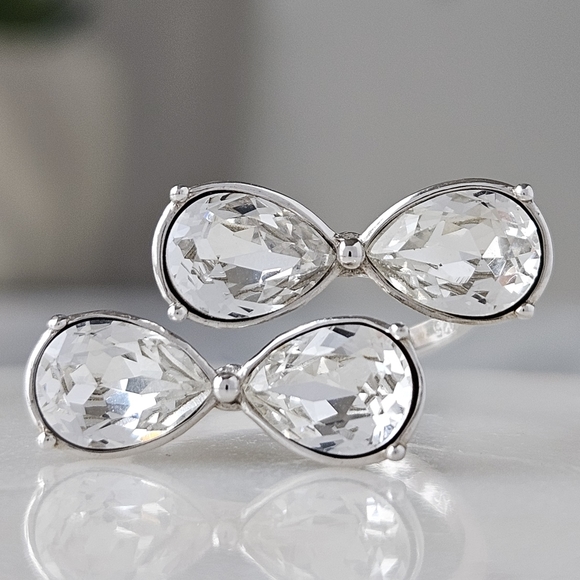 Swarovski Jewelry - Official Swarovski Crystal bow Ring, Made with solid 925 Sterling Silver